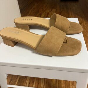 Covet CARA Tan Block Heels